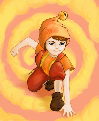 Feuerelf Mika Illustration Julia Gerzen