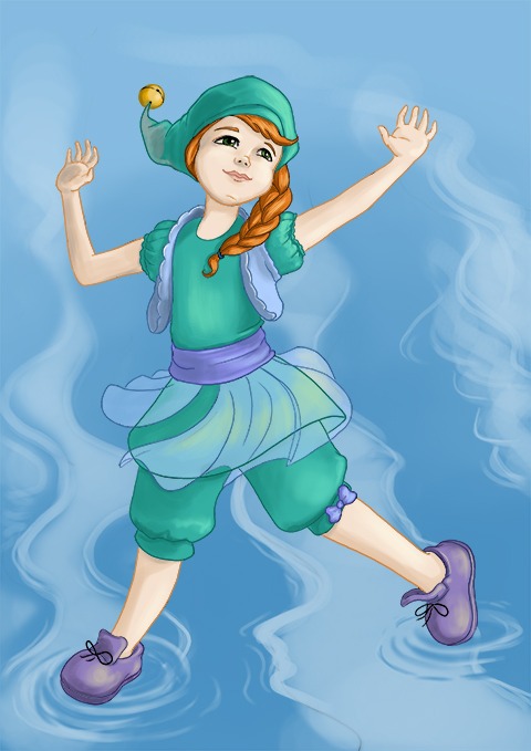 Wasserelfe Enya Illustration Julia Gerzen